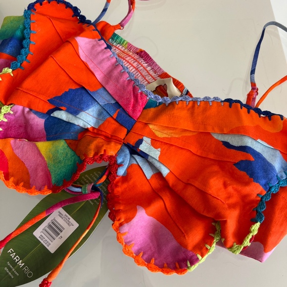 FARM RIO Ombre Chita Red Top - Picture 5 of 8